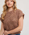 Knit Sweater Short Sleeved Pullover MOCHA-Pullover-Bluivy-S-MOCHA-Urbanheer