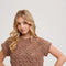 Knit Sweater Short Sleeved Pullover MOCHA-Pullover-Bluivy-S-MOCHA-Urbanheer
