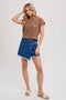 Knit Sweater Short Sleeved Pullover MOCHA-Pullover-Bluivy-S-MOCHA-Urbanheer