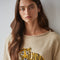 Knit Sweater Tiger Graphic Print Long Sleeve