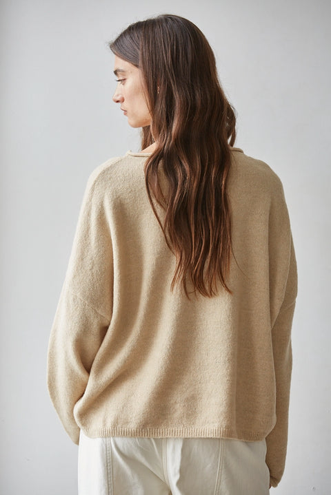 Knit Sweater Tiger Graphic Print Long Sleeve