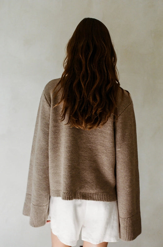 Knit Sweater Wool Cashmere the Eleni Cardigan-Cardigan-By Together-S-Mocha-Urbanheer