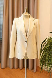 Knit blazer EVELYN PUNTO MILANO-Blazers-Henry Arroway-XS-NACRE-Urbanheer