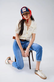 Knitted Cardigan Button Up Shirt with Chestpockets-Cardigan-Q2-L-White-Urbanheer