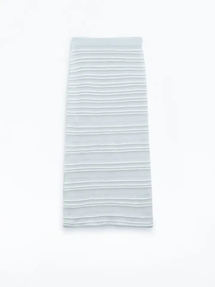 Knitted Midi Skirt in White-Skirt-Q2-One Size-WHITE-Urbanheer