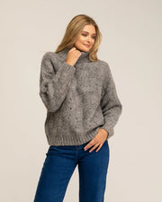 Knitted Sweater with Fur Effect Flock-Sweater-Tantra-YOUR-Urbanheer