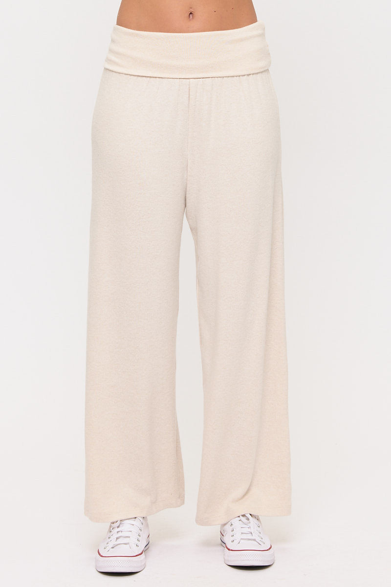 Knitted Wide Leg Pants-0