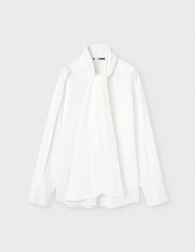 Knot-Detail Shirt-Shirt-A LINE-XXS/XS-White-Urbanheer