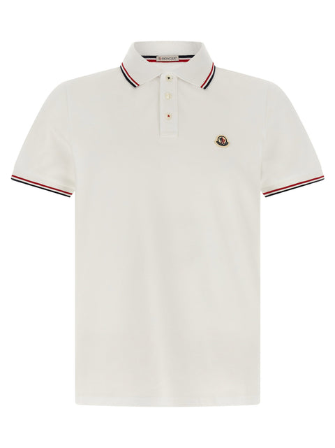 Moncler Tricolor Trim Polo Shirt