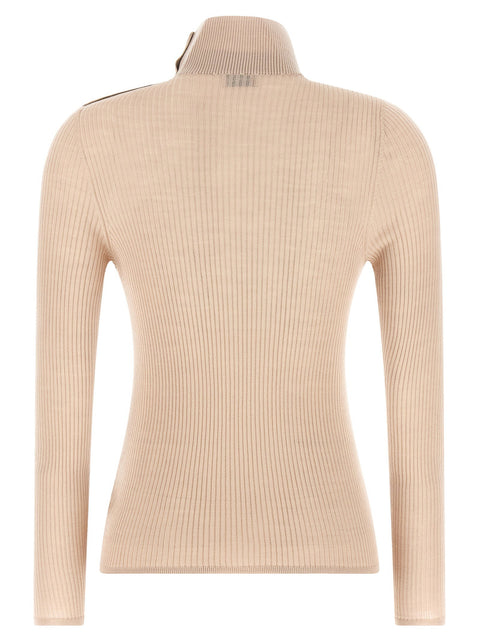 Moncler Textured Wool Turtleneck Sweater