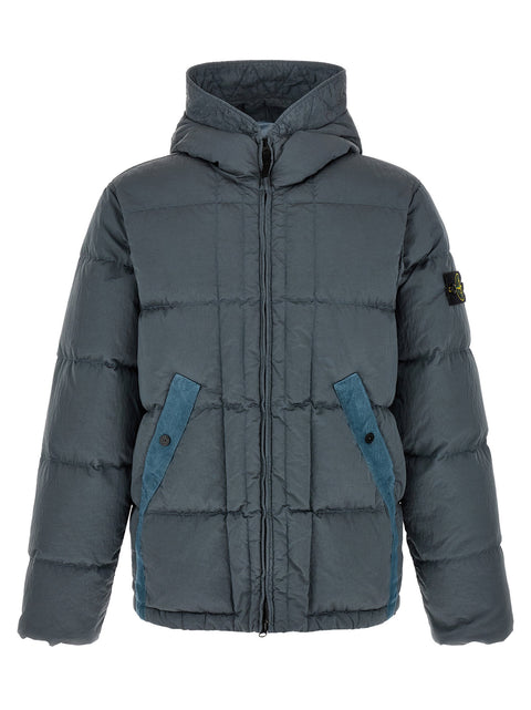 Stone Island Crumpled Effect Down Jacket