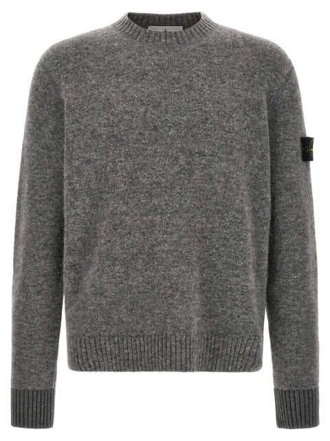 Stone Island 5100050 Crew Neck Sweater With Logo Badge
