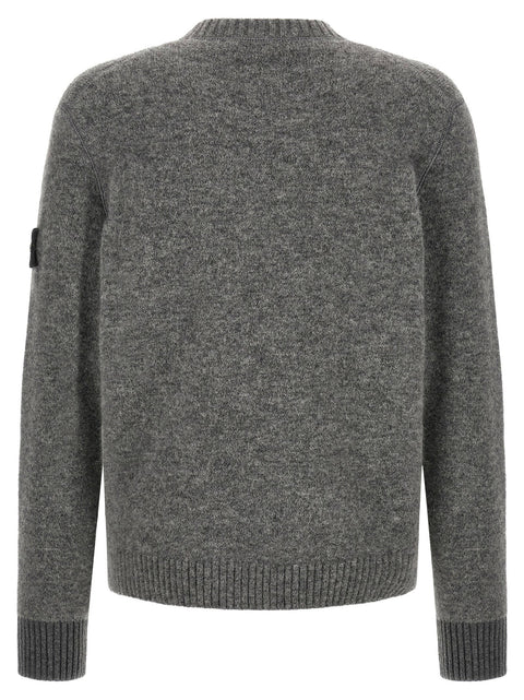 Stone Island 5100050 Crew Neck Sweater With Logo Badge