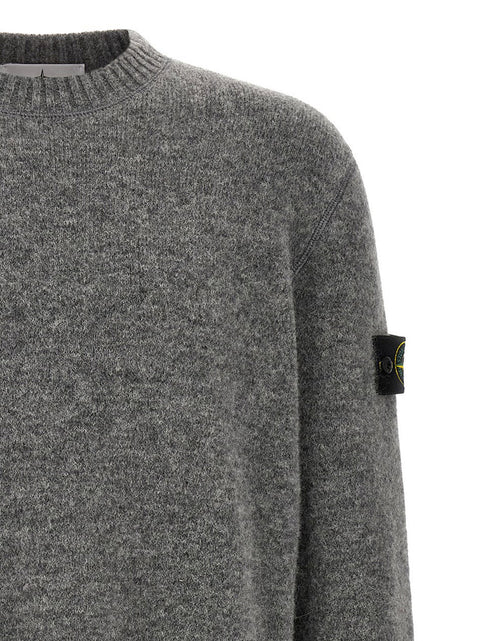 Stone Island 5100050 Crew Neck Sweater With Logo Badge
