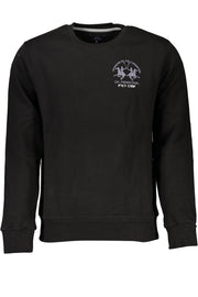 LA MARTINA BLACK MEN'S ZIPLESS SWEATSHIRT-Felpe-LA MARTINA-BLACK-S-Urbanheer