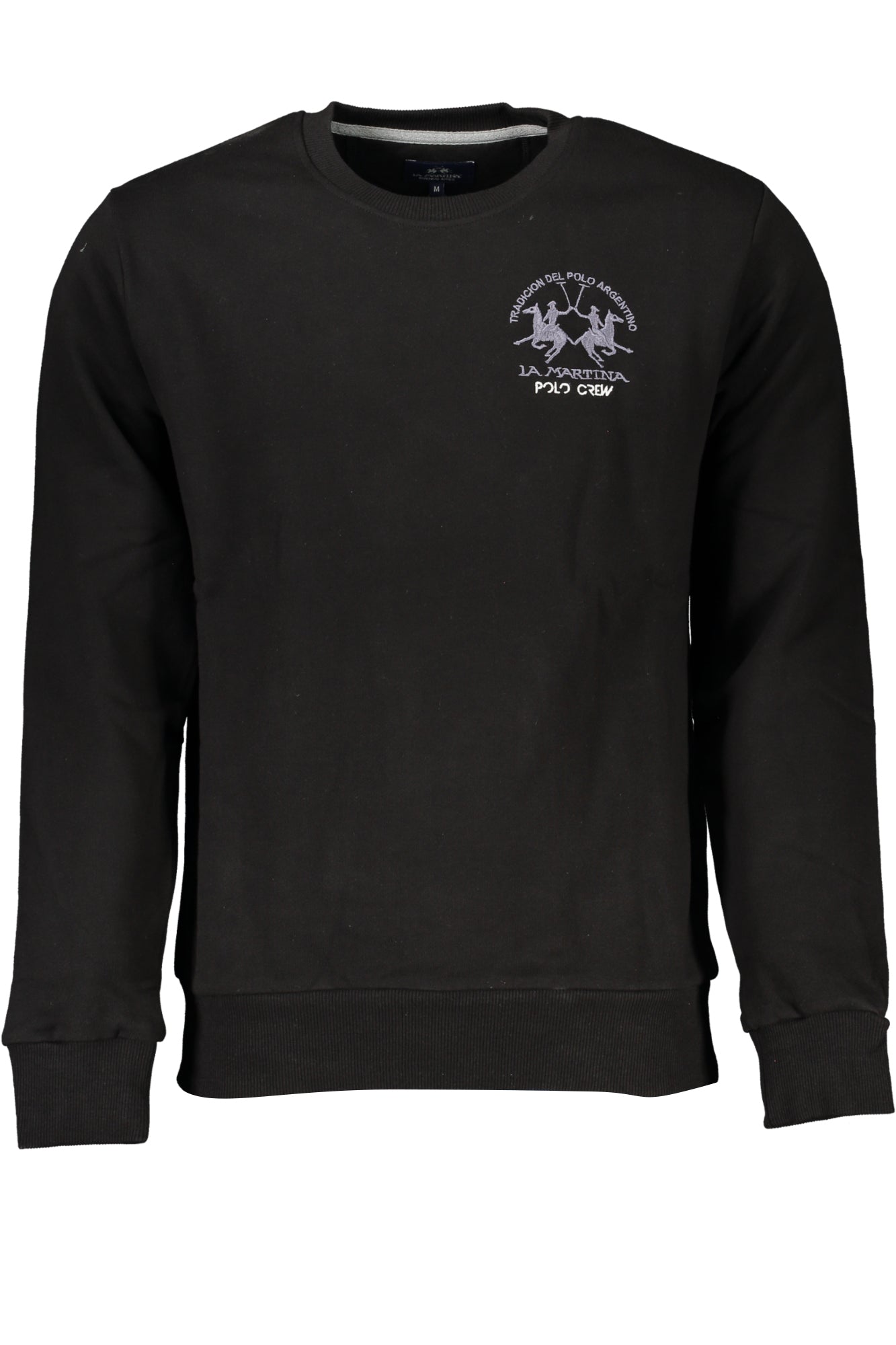 LA MARTINA BLACK MEN'S ZIPLESS SWEATSHIRT-Felpe-LA MARTINA-BLACK-S-Urbanheer