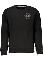 LA MARTINA BLACK MEN'S ZIPLESS SWEATSHIRT-Felpe-LA MARTINA-BLACK-S-Urbanheer
