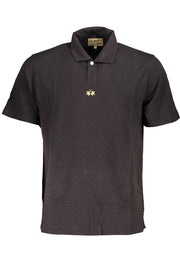 LA MARTINA MEN'S BLACK SHORT SLEEVED POLO SHIRT-Polo-LA MARTINA-BLACK-S-Urbanheer