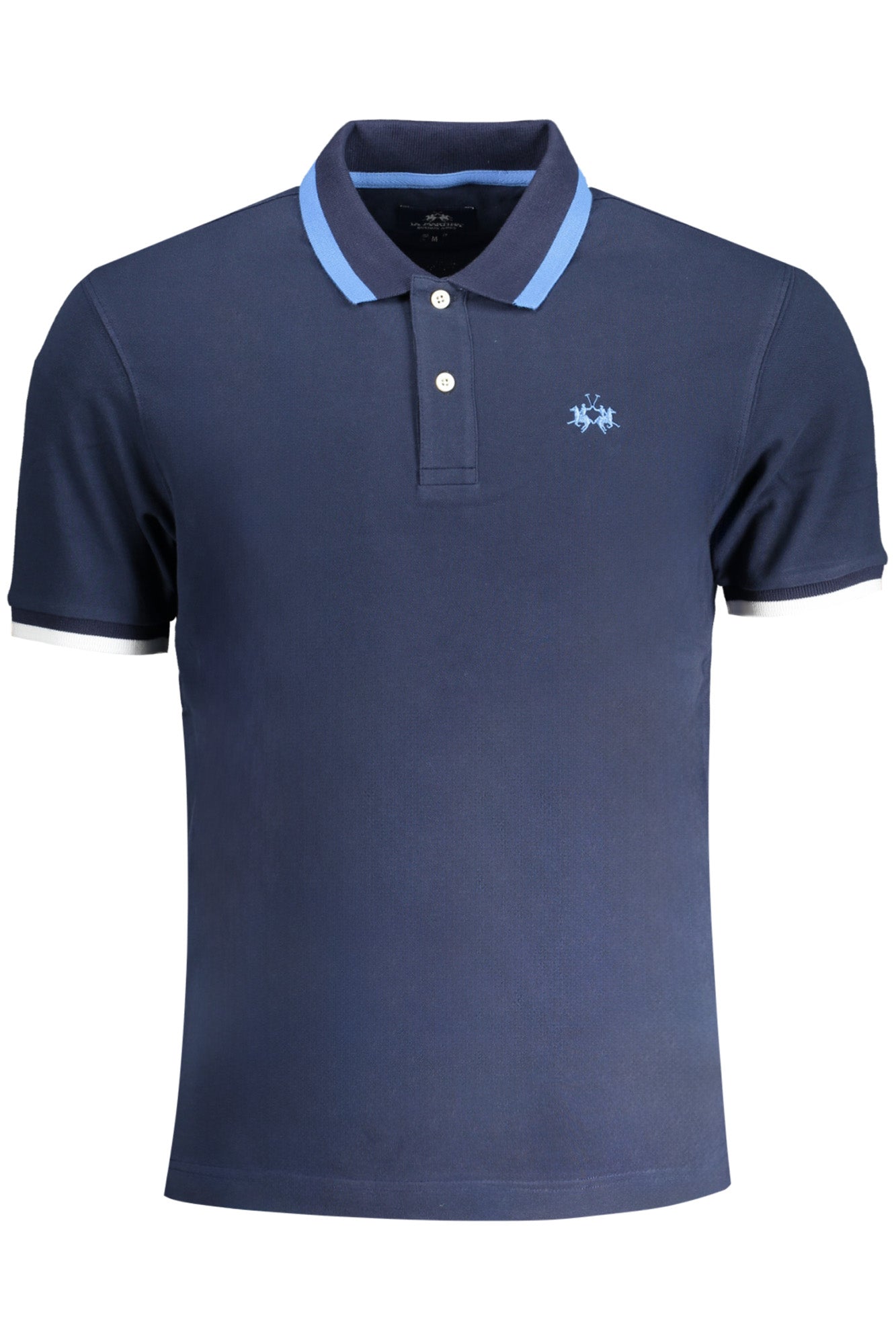LA MARTINA MEN'S BLUE SHORT SLEEVED POLO SHIRT-Polo-LA MARTINA-BLUE-S-Urbanheer