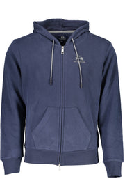 LA MARTINA MEN'S BLUE ZIP SWEATSHIRT-Felpe-LA MARTINA-BLUE-L-Urbanheer