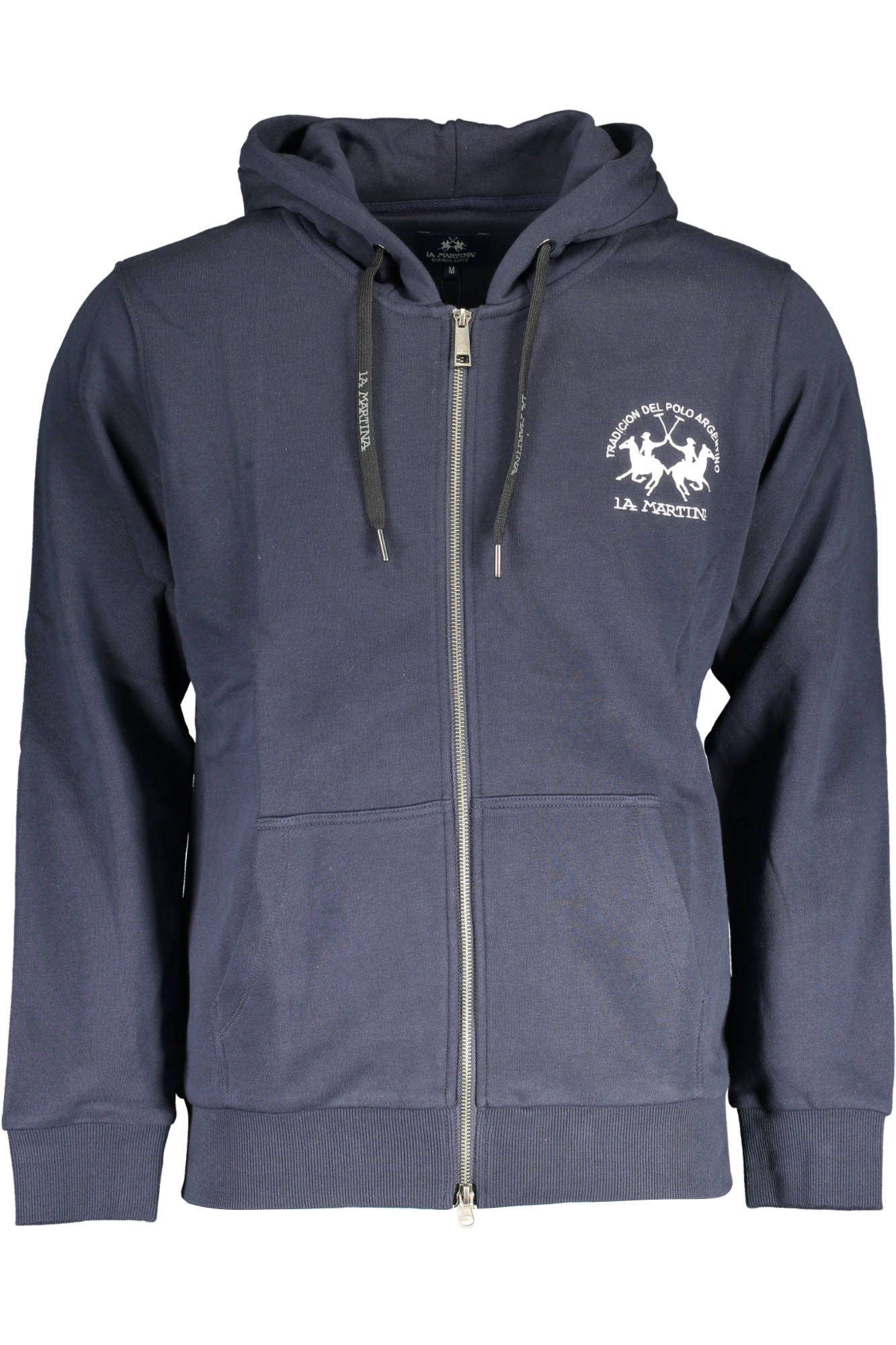 LA MARTINA MEN'S BLUE ZIPPED SWEATSHIRT-Felpe-LA MARTINA-BLUE-XL-Urbanheer