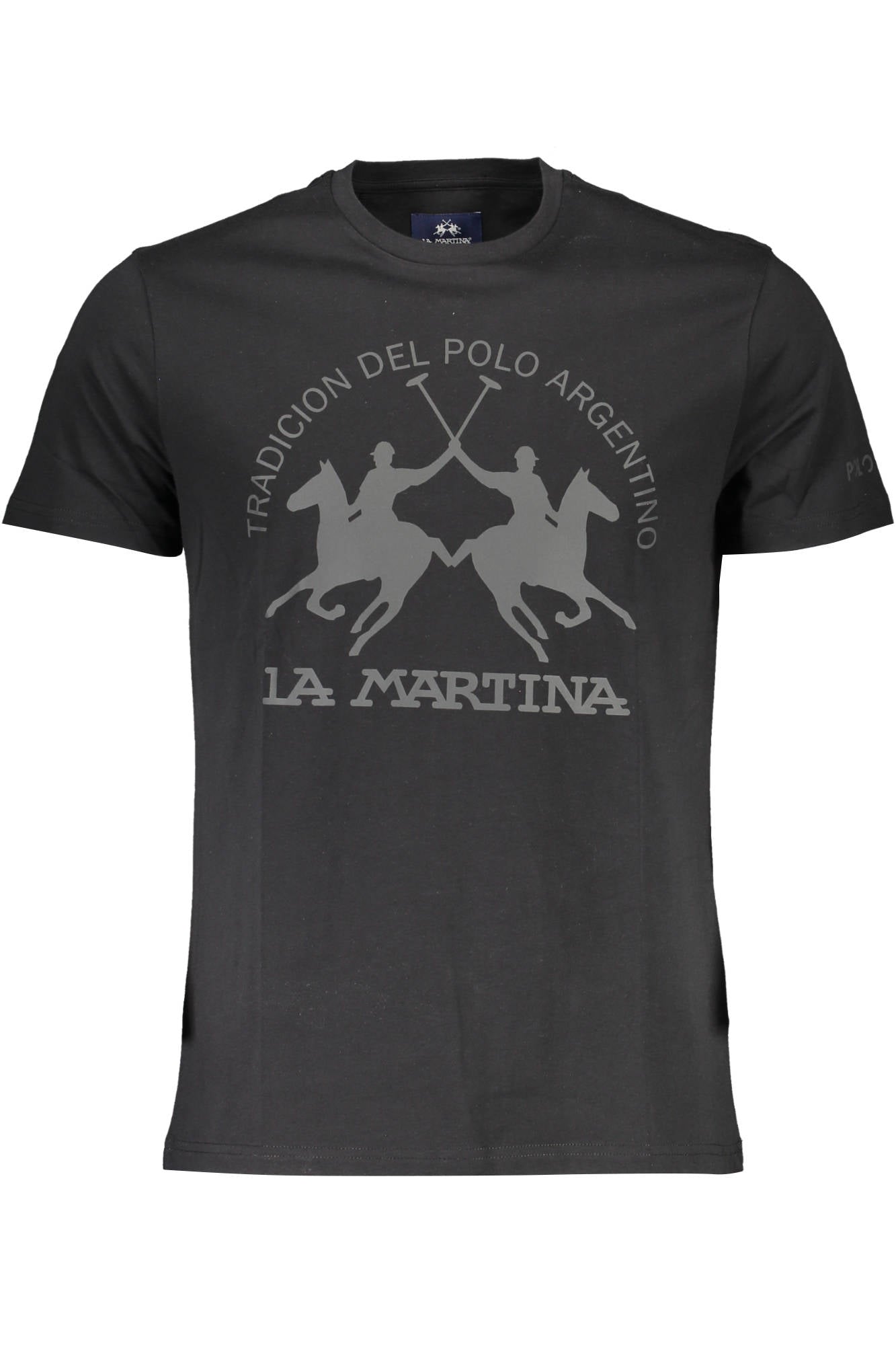 LA MARTINA MEN'S SHORT SLEEVE T-SHIRT BLACK-T-Shirt-LA MARTINA-BLACK-M-Urbanheer