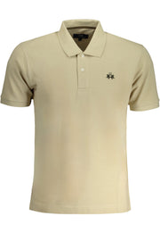LA MARTINA MEN'S SHORT SLEEVED POLO SHIRT BEIGE-Polo-LA MARTINA-BEIGE-S-Urbanheer