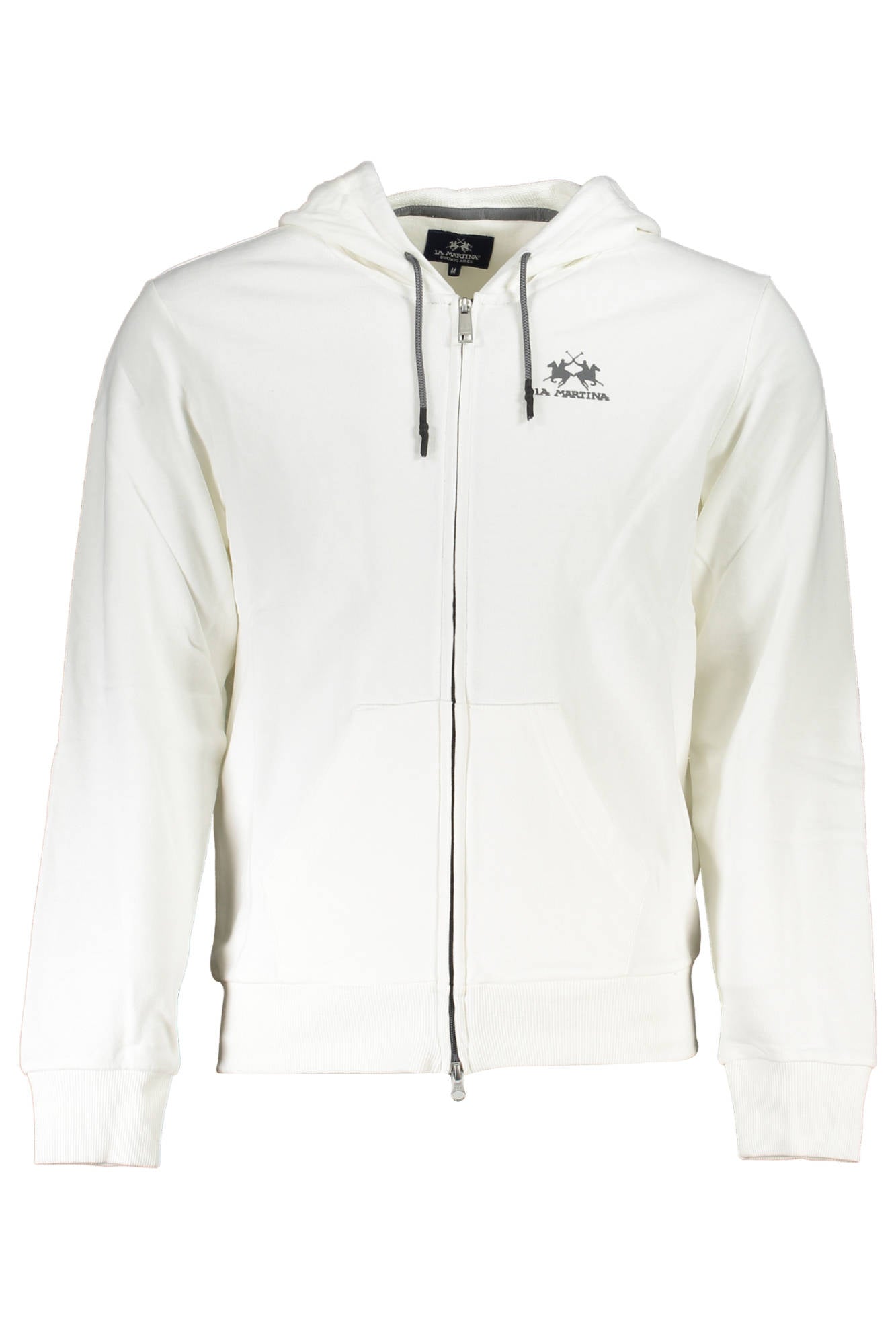 LA MARTINA MEN'S WHITE ZIP SWEATSHIRT-Felpe-LA MARTINA-WHITE-M-Urbanheer