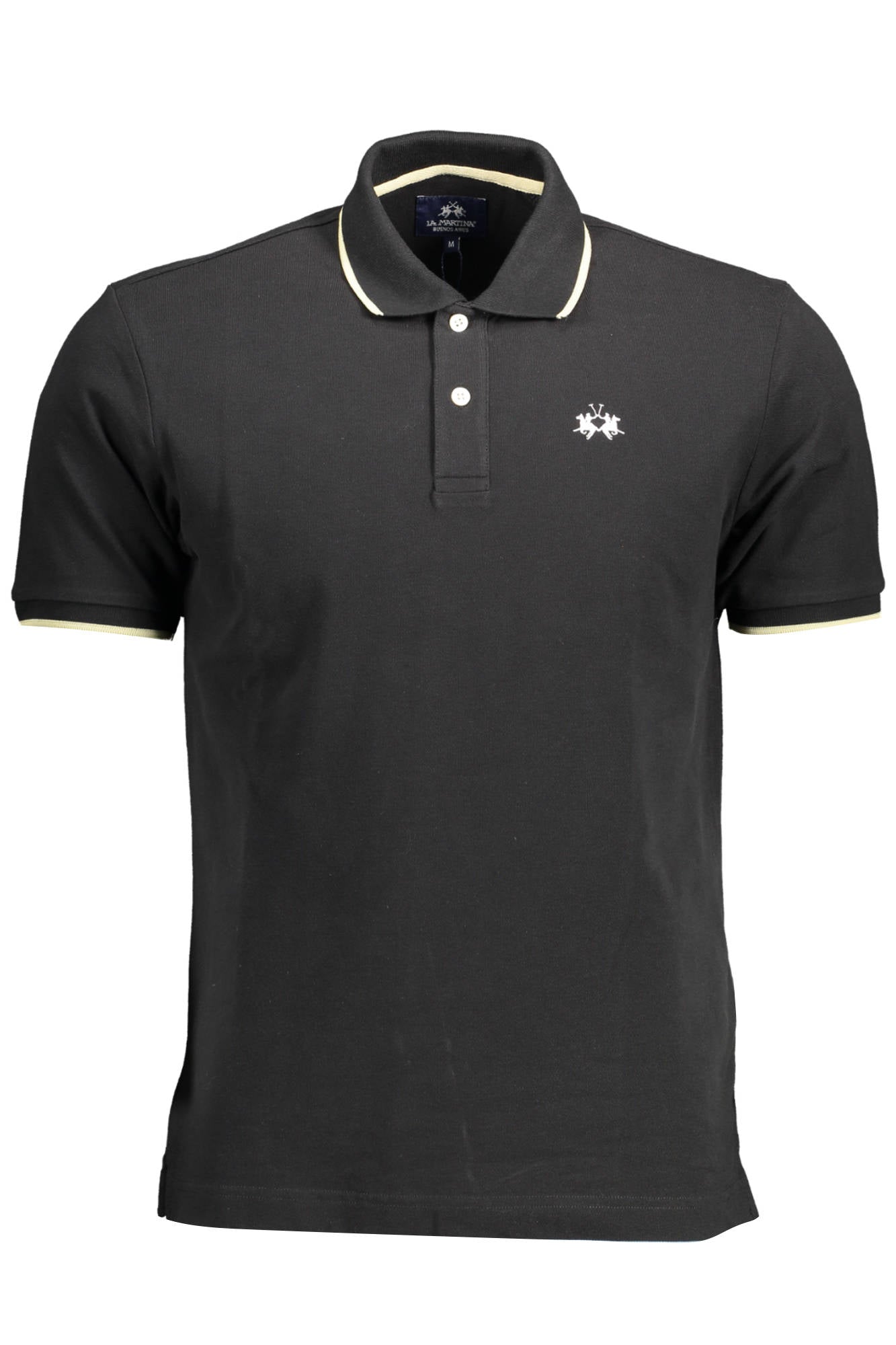 LA MARTINA POLO SHORT SLEEVE MAN BLACK-Polo-LA MARTINA-BLACK-M-Urbanheer