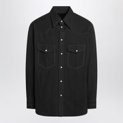 LEMAIRE Black Western cotton shirt