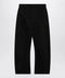 LEMAIRE Black cotton trousers with belt