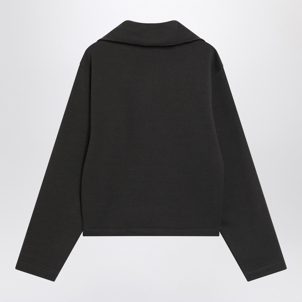 LEMAIRE Brown wool-blend zip sweater