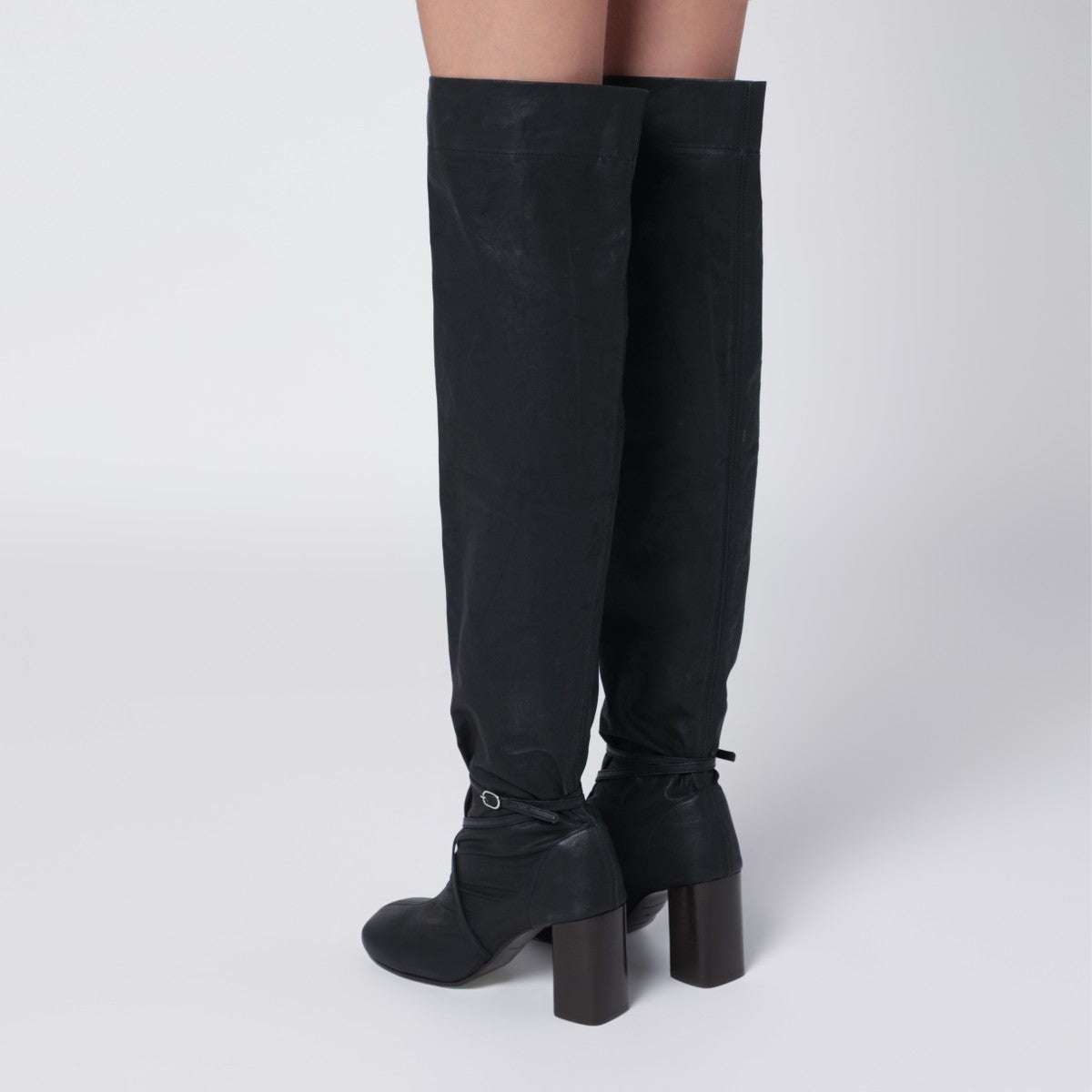 LEMAIRE High Anatomic Boots in Onyx