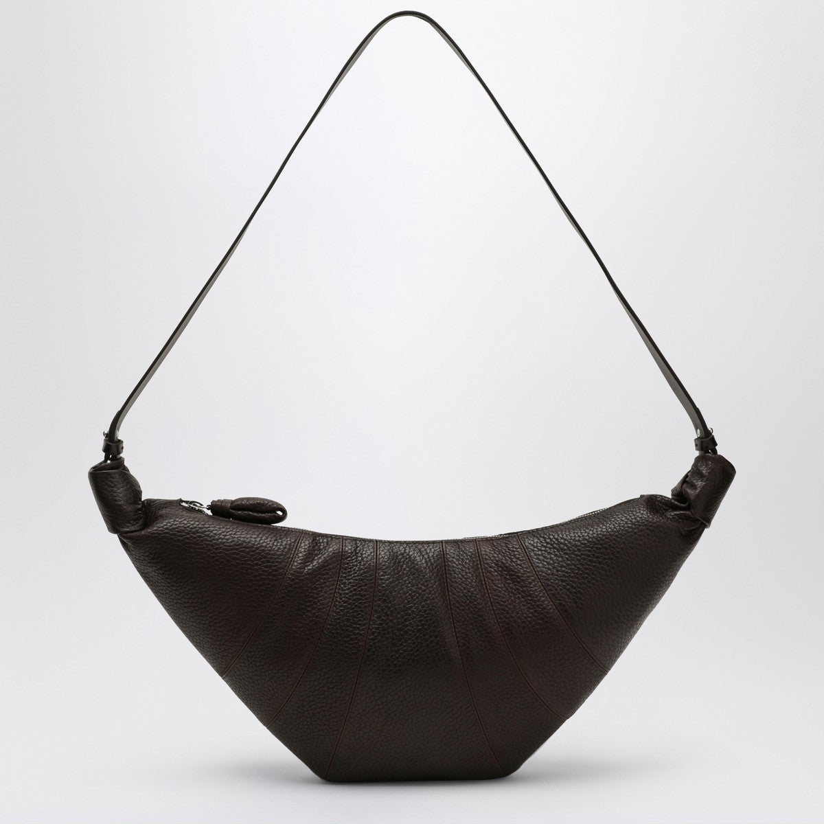 LEMAIRE Medium Croissant Bag in Brown Leather