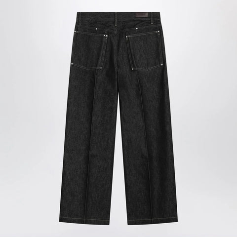 LEMAIRE Slate-colored jeans with studs