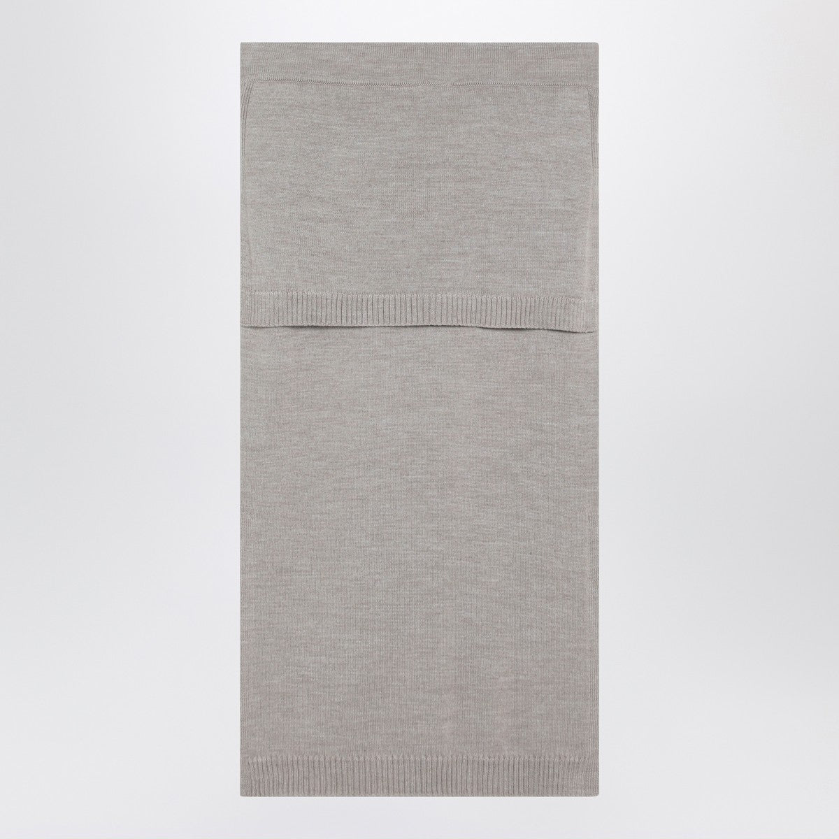 LEMAIRE Taupe trompe-l''oeil skirt in wool blend