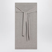 LEMAIRE Taupe trompe-l''oeil skirt in wool blend