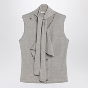 LEMAIRE Taupe wool blend waistcoat
