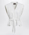 LEMAIRE White Chasuble shirt in bleached denim