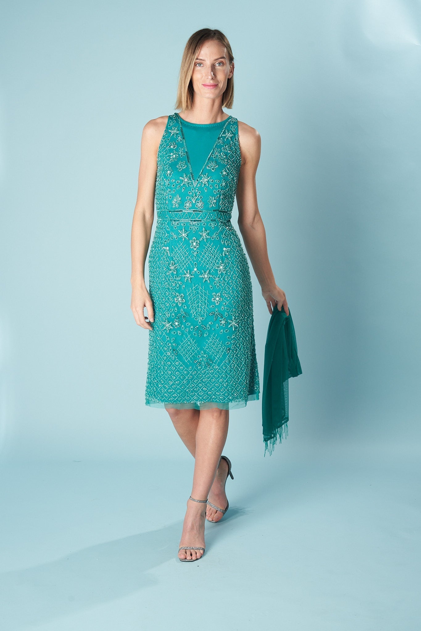 Leya New Season Women Dress-Dress-Ceylan Bcn-TEAL-S-Urbanheer