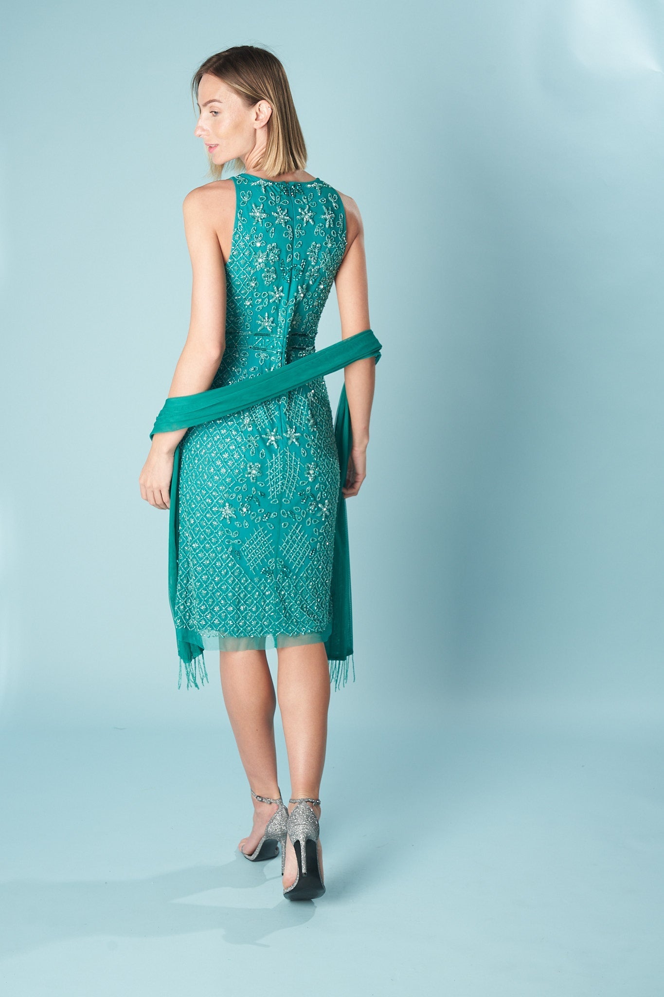 Leya New Season Women Dress-Dress-Ceylan Bcn-TEAL-S-Urbanheer