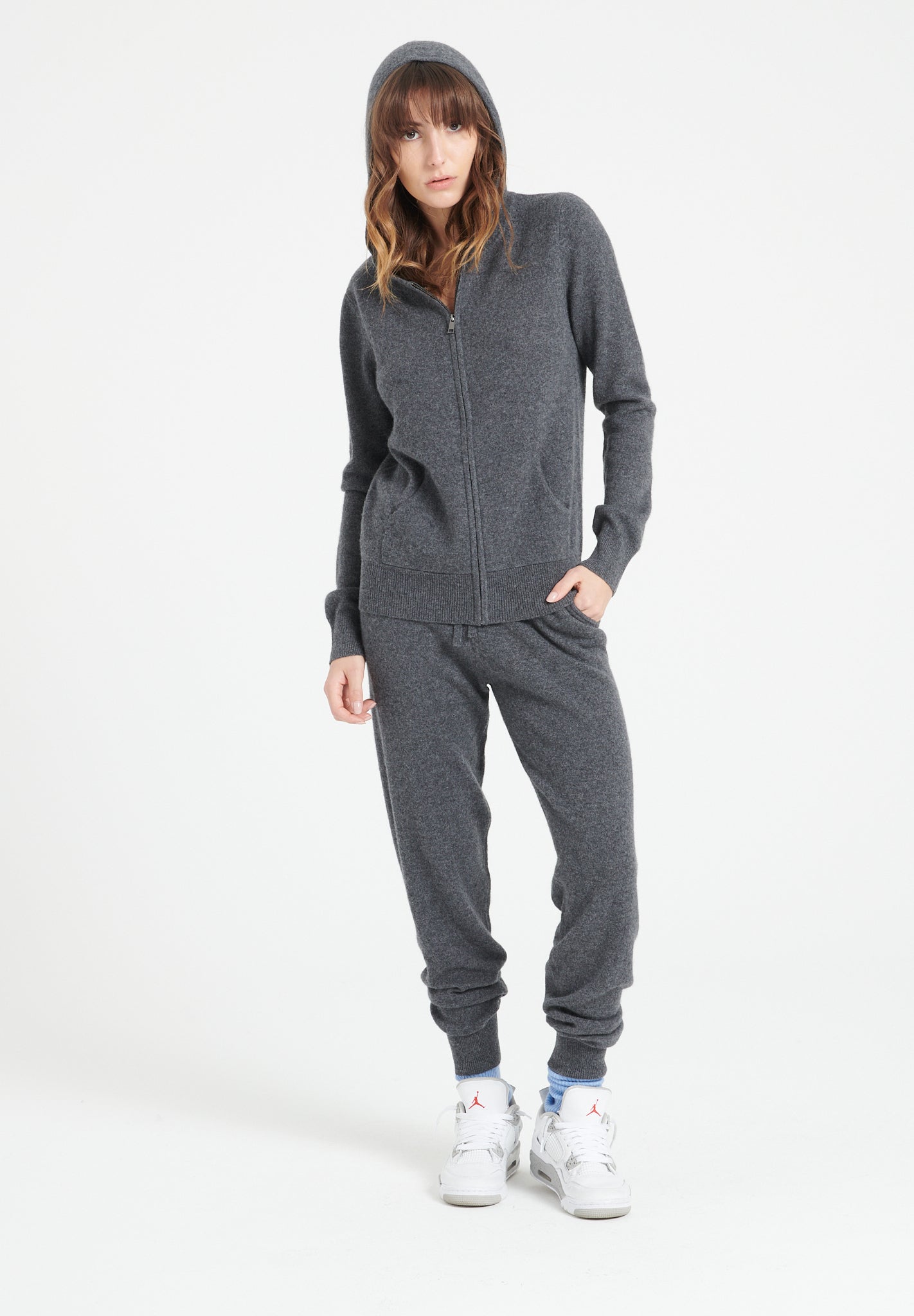 LILLY 11 Pantalon de survêtement en cachemire gris anthracite-pantalon femme-Studio Cashmere8-2XL-SC8-00222-gris anthracite-Urbanheer