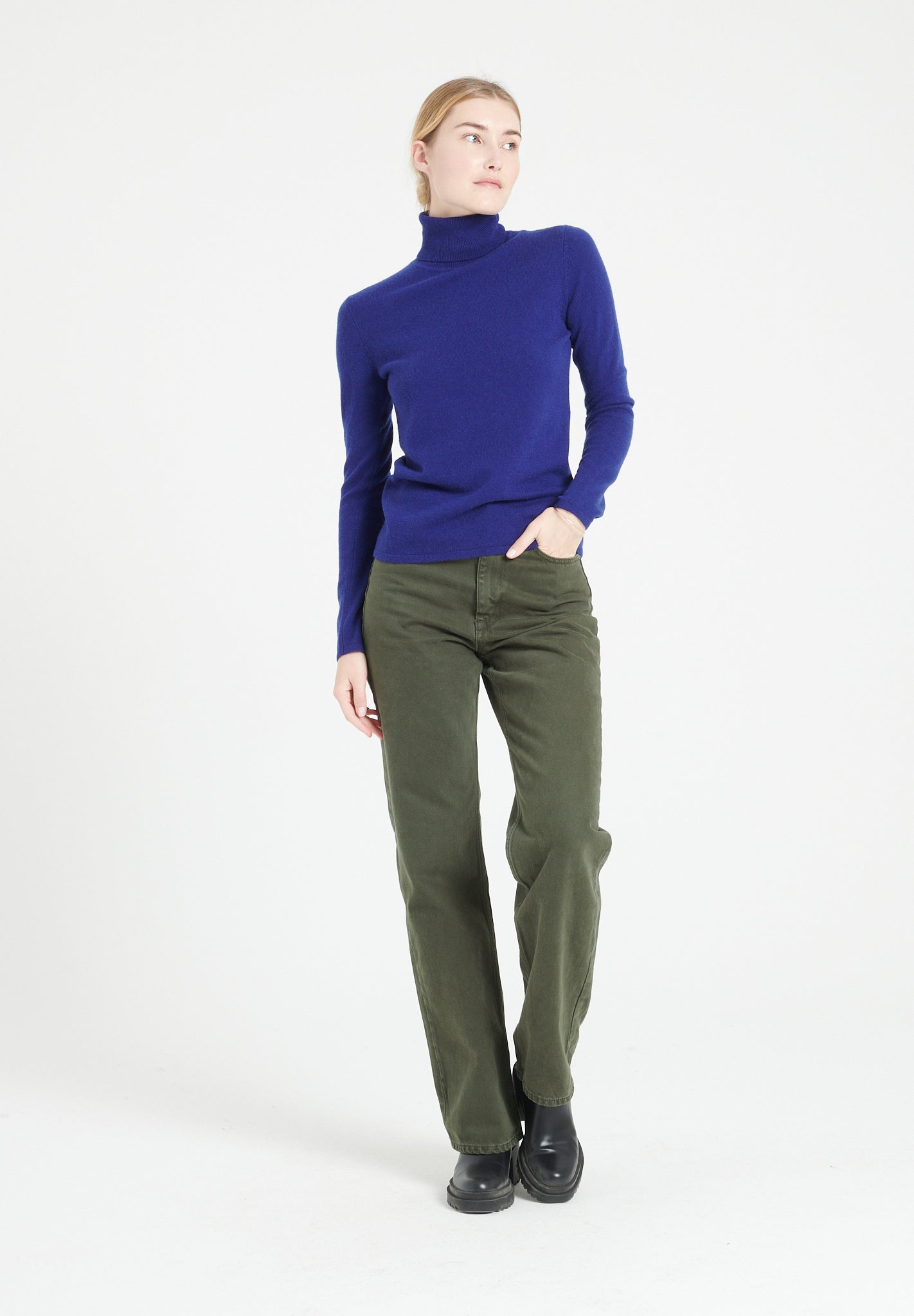 LILLY 3 Pull col roulé en cachemire bleu nuit-col roulé femme-Studio Cashmere8-L-SC8-00160-bleu nuit-Urbanheer