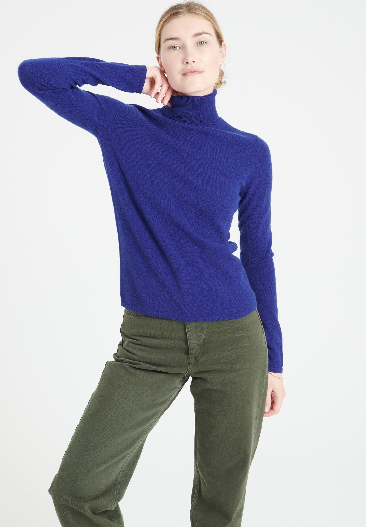 LILLY 3 Pull col roulé en cachemire bleu nuit-col roulé femme-Studio Cashmere8-L-SC8-00160-bleu nuit-Urbanheer