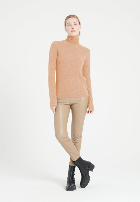 LILLY 3 Pull col roulé en cachemire camel clair-col roulé femme-Studio Cashmere8-M-SC8-00869-camel clair-Urbanheer