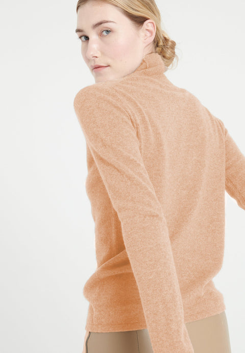 LILLY 3 Pull col roulé en cachemire camel clair-col roulé femme-Studio Cashmere8-M-SC8-00869-camel clair-Urbanheer