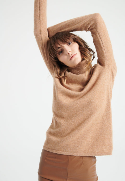 LILLY 3 Pull col roulé en cachemire camel-col roulé femme-Studio Cashmere8-2XL-SC8-00157-camel-Urbanheer