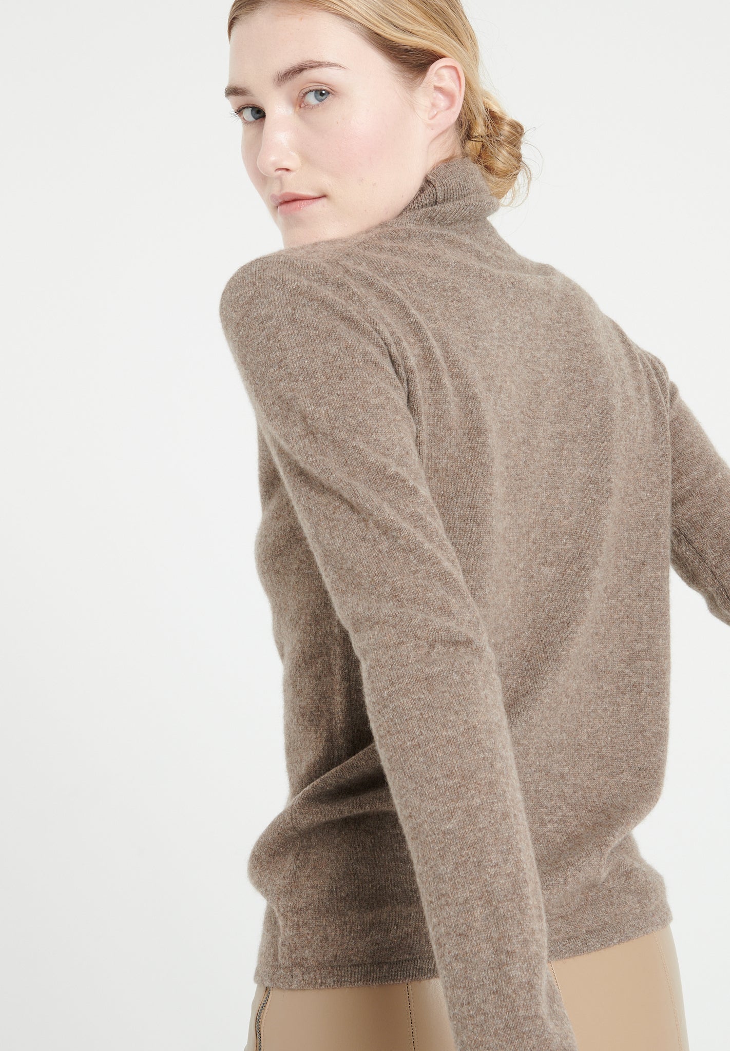 LILLY 3 Pull col roulé en cachemire taupe-col roulé femme-Studio Cashmere8-2XL-SC8-00154-taupe-Urbanheer