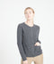 LILLY 4 Cardigan col rond en cachemire cintré gris anthracite-gilet cardigan col rond femme-Studio Cashmere8-L-SC8-00168-gris anthracite-Urbanheer