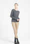 LILLY 4 Cardigan col rond en cachemire cintré gris anthracite-gilet cardigan col rond femme-Studio Cashmere8-L-SC8-00168-gris anthracite-Urbanheer